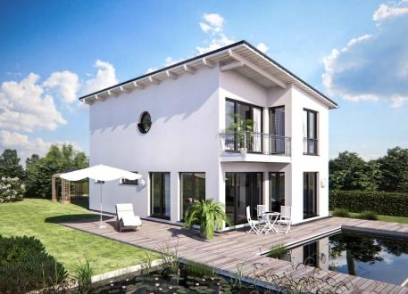 Massivhaus als Stadtvilla mit Garten